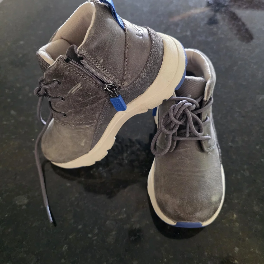 UGG Kids Charcoal and Blue Boots